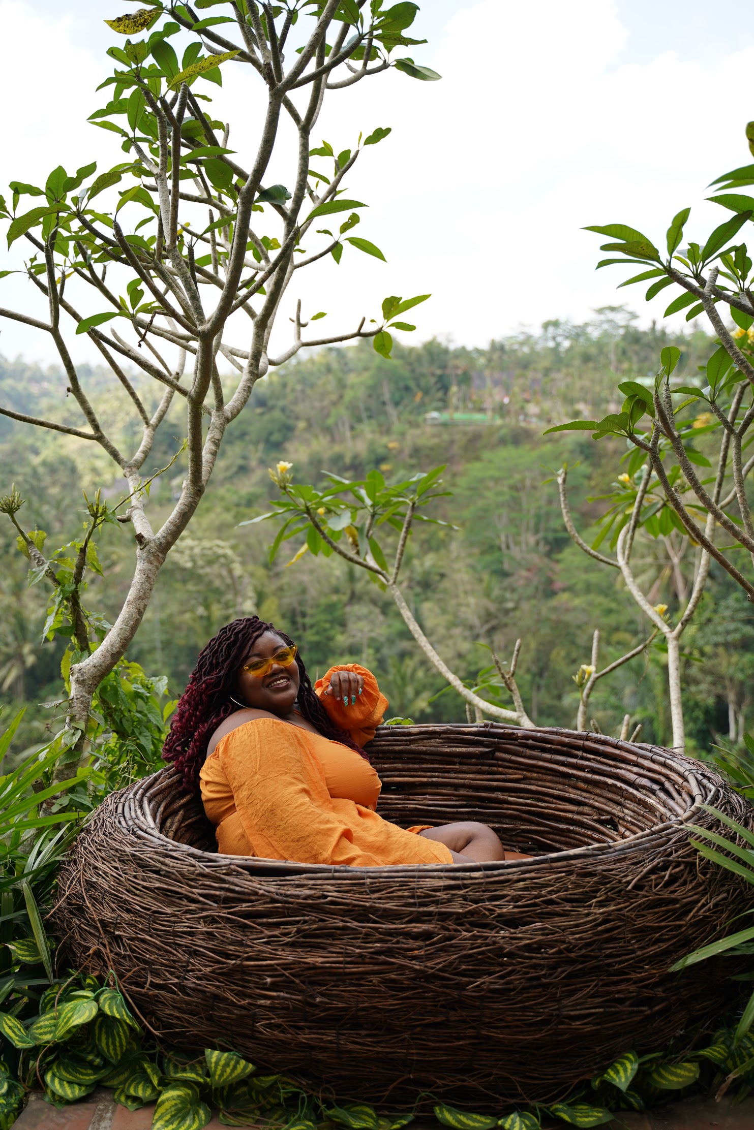 Kam enjoying a tropical destination